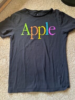 Apple T-Shirt with Serif 'Apple' Logo